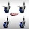 Service Caster 3'' SS Blue Poly Swivel 1'' Expanding Stem Caster Set 2 Total Lock Brakes, 4PK SCC-SSEXTTL20S314-PPUB-BLUE-2-S-2-1 - alternate 2
